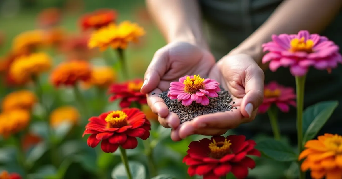 harvesting zinnia seeds