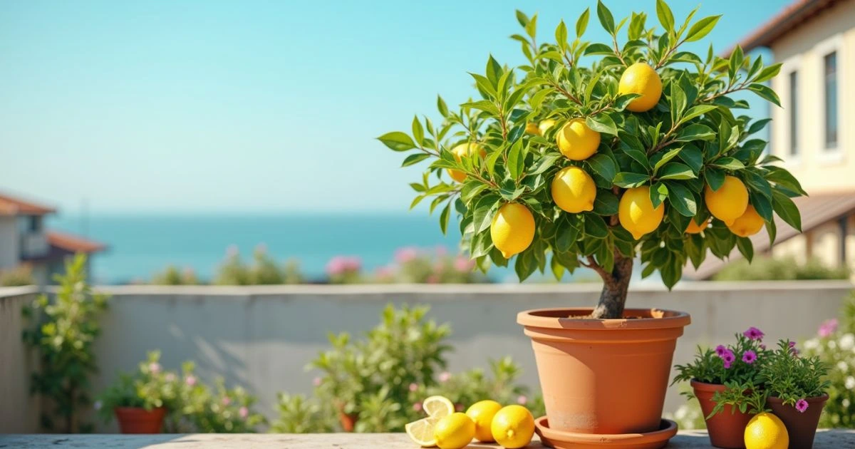 lemon tree in pot