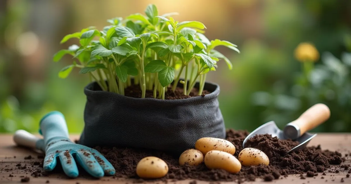 planting potatoes in bags