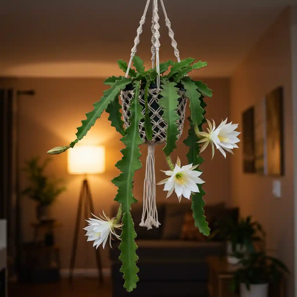 Flowering Cactus: 10 Beautiful Varieties to Grow 6 Fishbone Cactus Epiphyllum anguliger